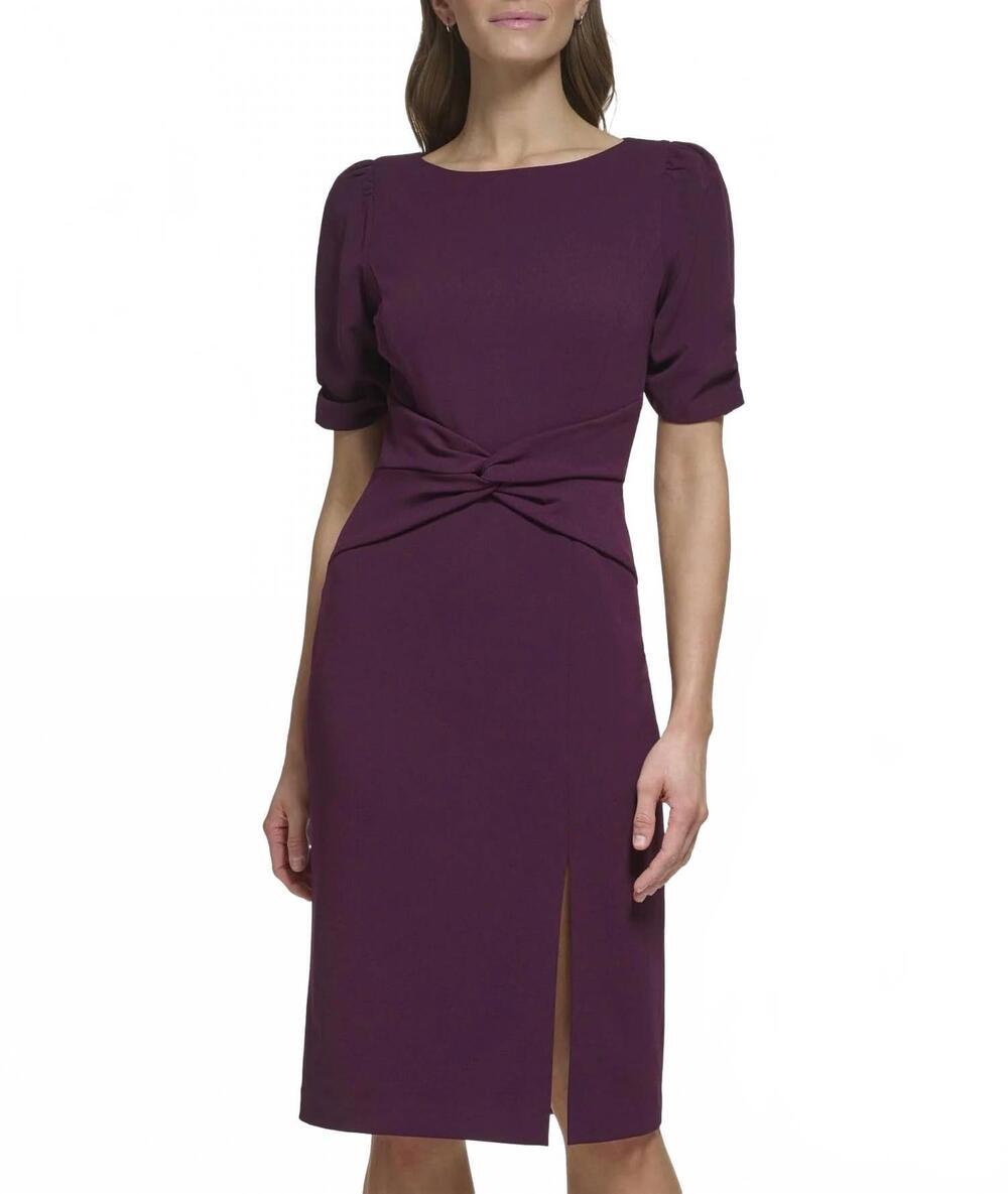 NEW DKNY sheath mini dress in plum